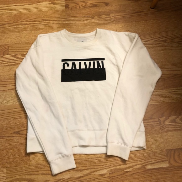 Calvin Klein Sweaters - Calvin Klein White Crewneck